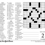 Crossword Puzzle Printable Ny Times Syndicated Answers New York