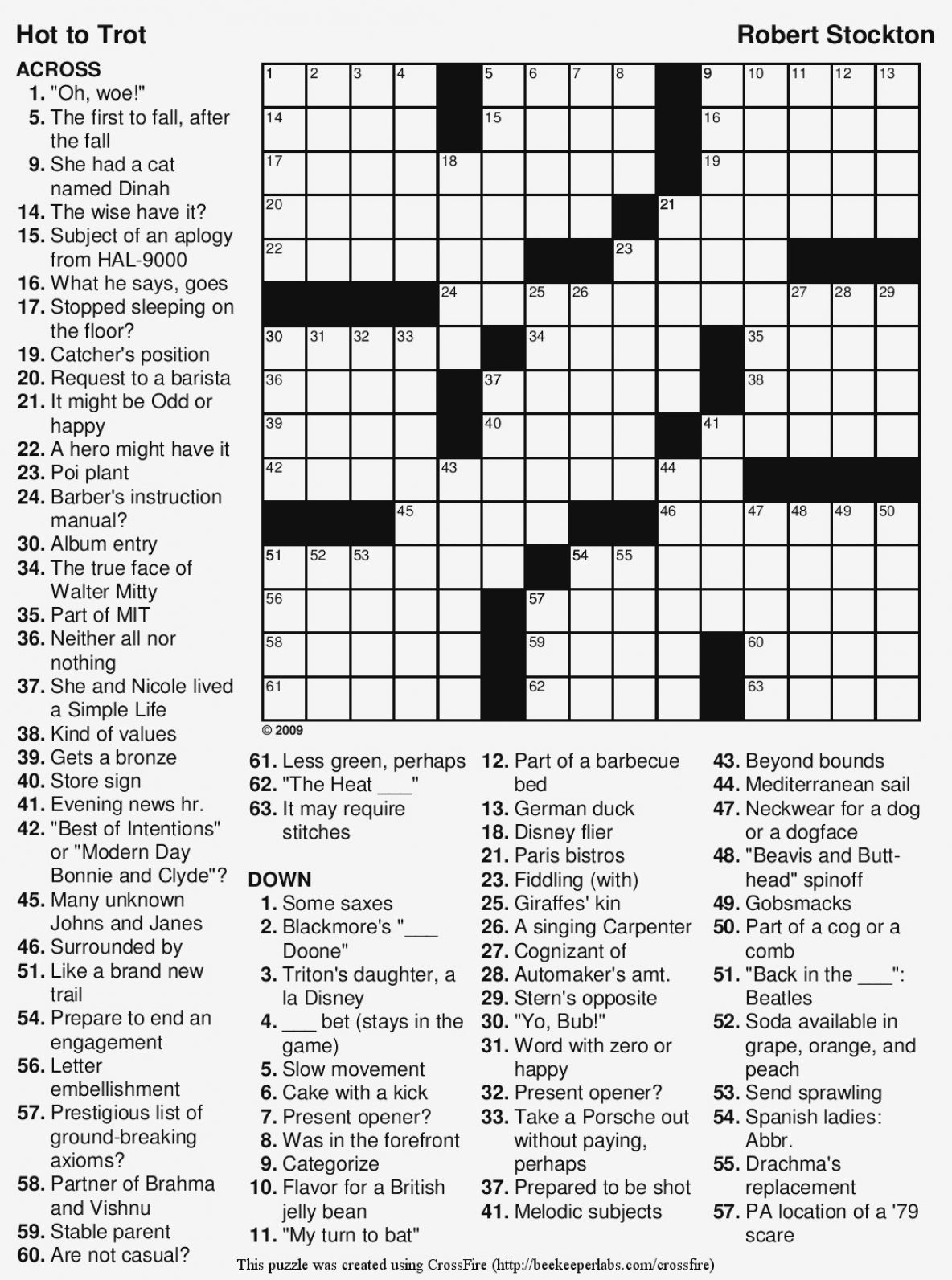 Daily Printable Universal Crossword Printable Crossword Puzzles