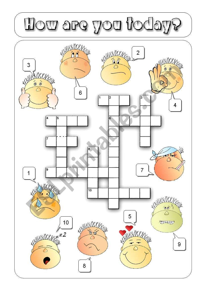 Feelings Emotions Esl Printable Word Search Puzzle Worksheets For 