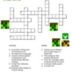 FREE Printable Minecraft Crossword Puzzle Homeschool Giveaways