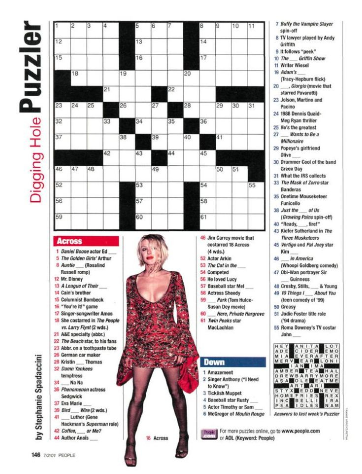 People Magazine Crosswords Crossword Crossword Puzzles People Magazine