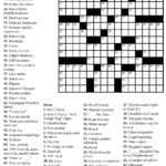Printable Crossword Puzzles Easy To Medium Printable Crossword Puzzles