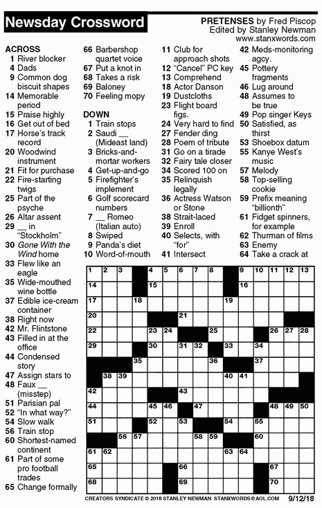 Printable Usa Today Crossword Puzzle That Are Nerdy Russell Website