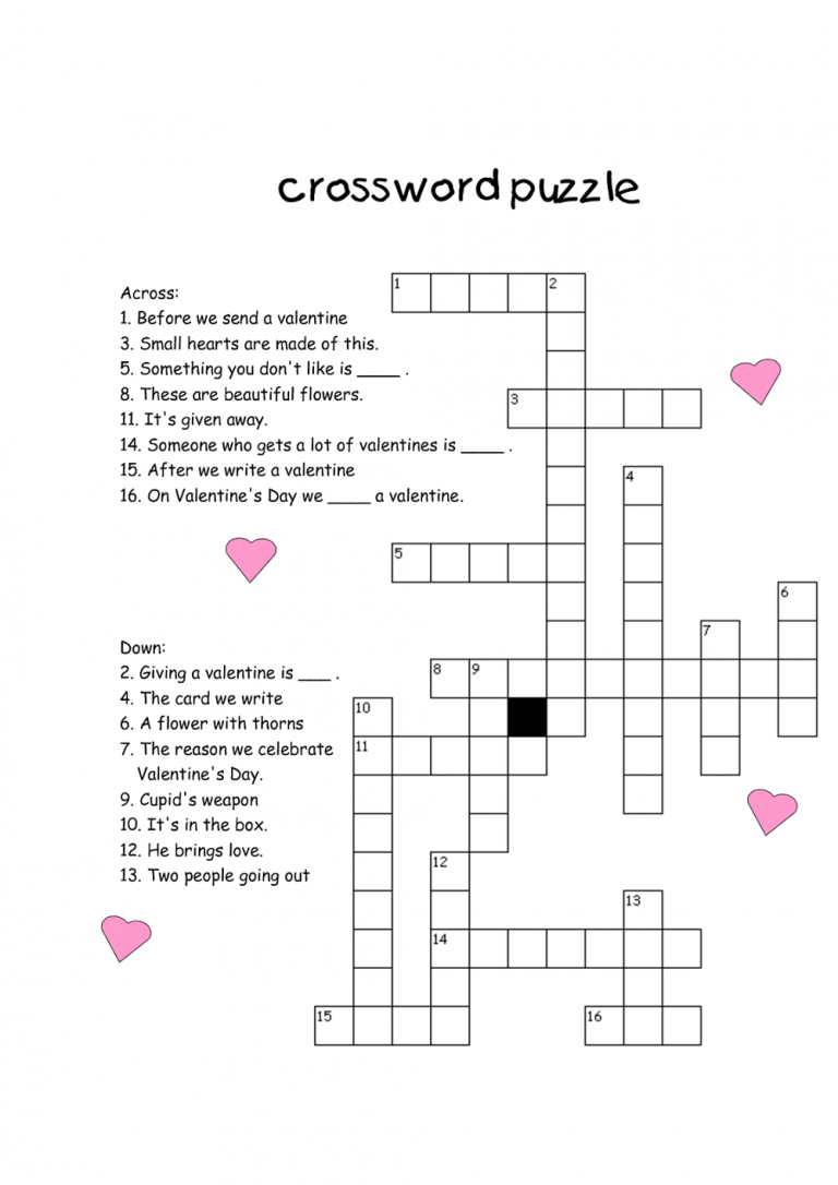 Very Easy Printable Crossword Puzzles Printable Crossword Puzzles 6202