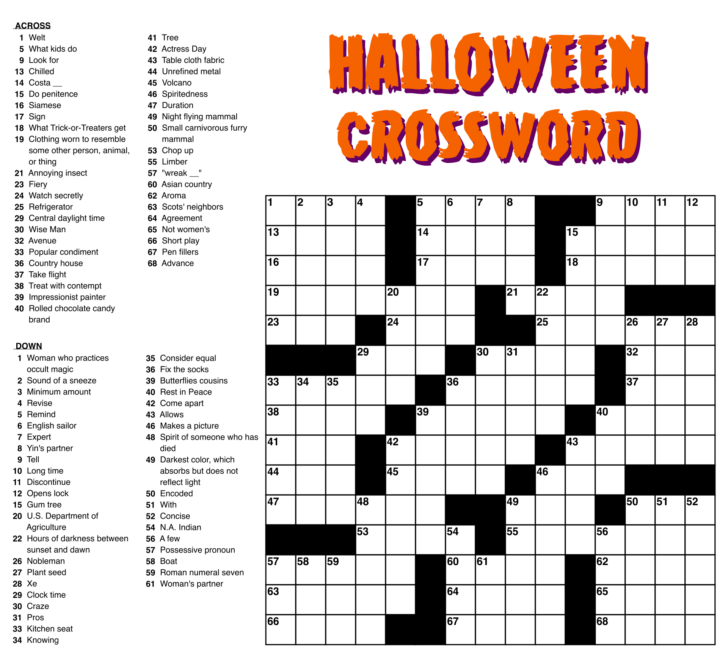 Print Crossword Puzzles Easy