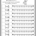 15 Printable Number Line Adding Worksheets Numbers 1 10 Etsy