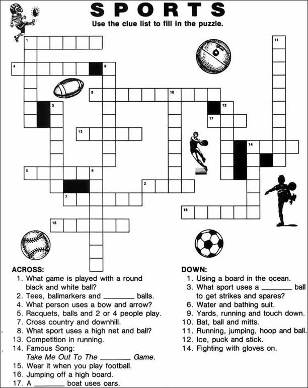 6 Best Images Of Sport Crossword Printable Printable Sports Crossword 