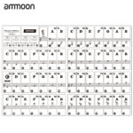 Ammoon Piano Keyboard Stickers For 37 49 61 88 Key Keyboards