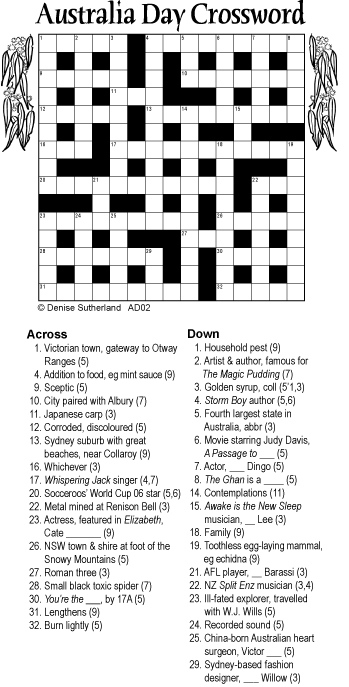Australia Day Crossword 15x15