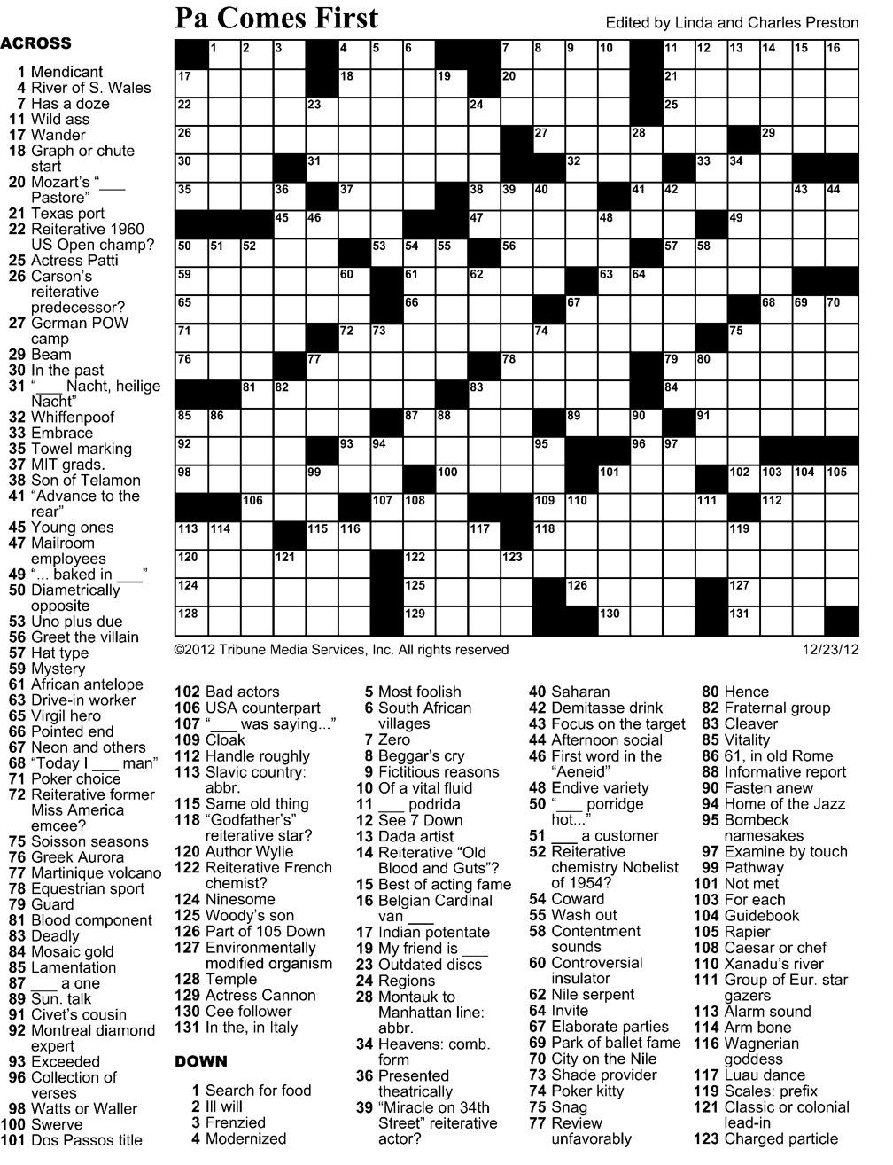 Boston Globe Sunday Crossword Puzzles Printable Sally Crossword Puzzles