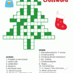 Christmas Tree Crossword For Kids Christmas Crossword Christmas