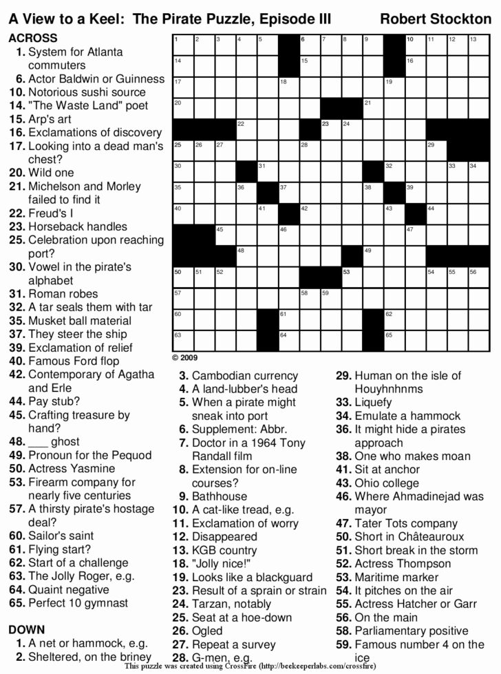 Printable NYT Crossword Puzzles Archives