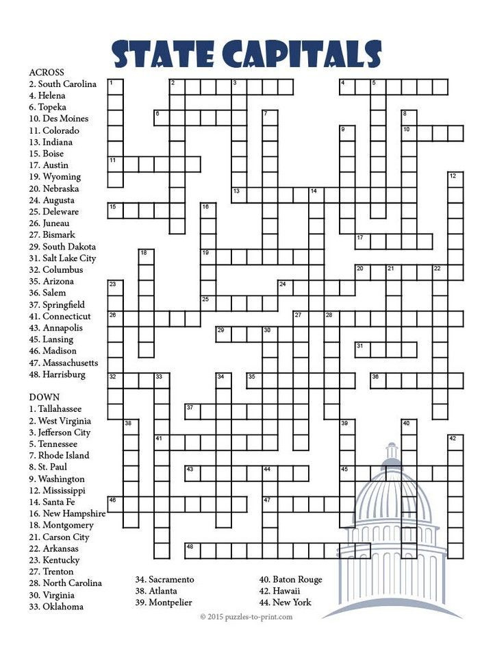 Crossword About America