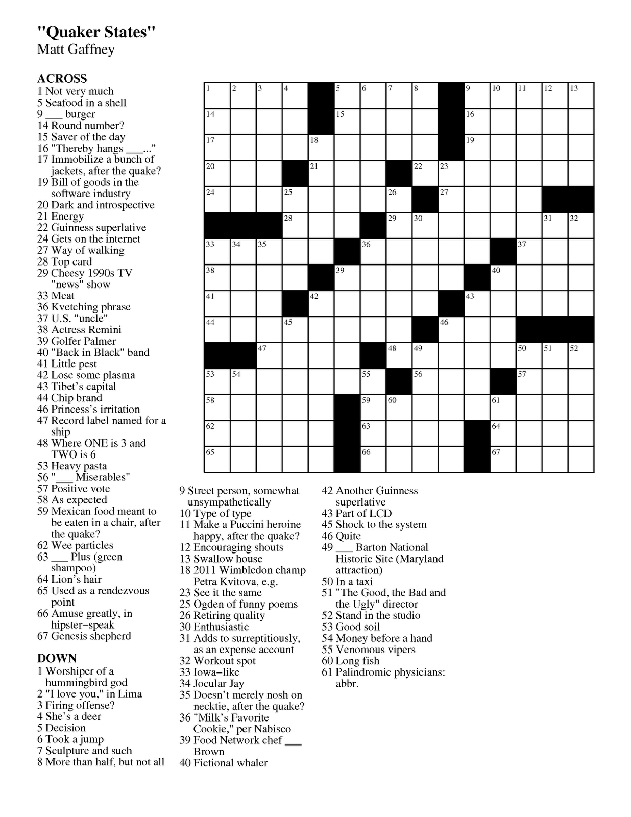 Free Printable Crossword Puzzles For Middle School Printable 