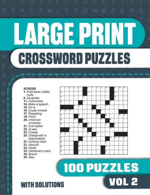 Large Print Crossword Puzzles Crossword Book With 100 Crosswords 