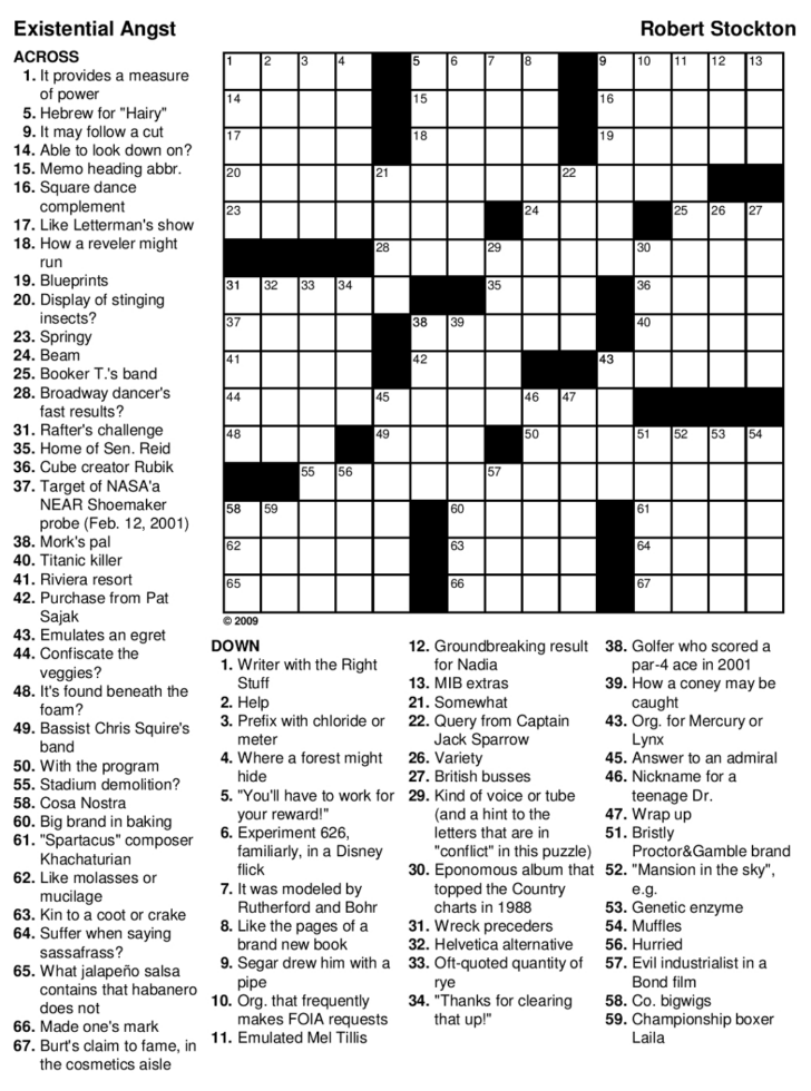 Printable Crossword Hard Printable Crossword Puzzles Printable