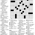 Printable Crossword With Answers Printable Crossword Puzzles