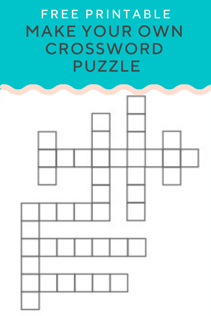 Create Your Own Crossword Puzzle Printable Printable Crossword Puzzles