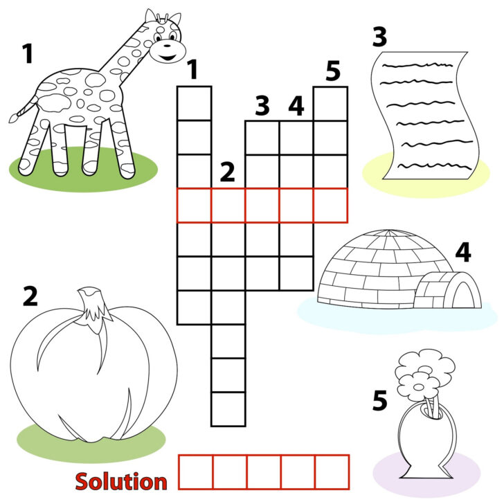 Easy Crossword Puzzles Kids Printable