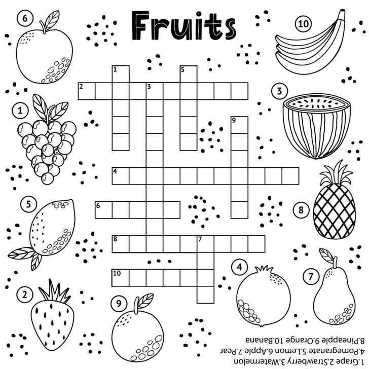 Printable Crossword Puzzles Kids