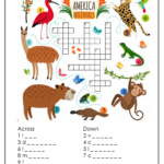 Kindergarten Crossword Animals Mr Greg S English Cloud