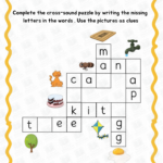 Kindergarten Crossword Puzzle