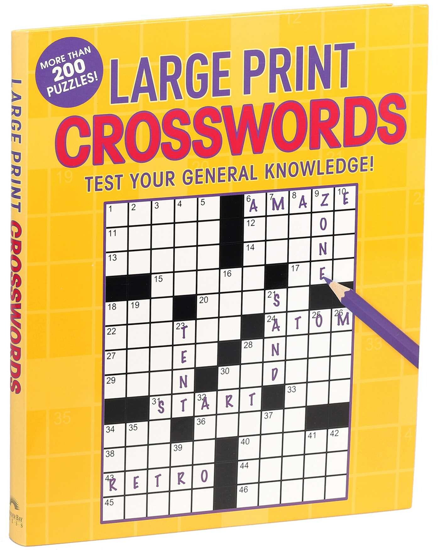 Large Print Crosswords Book By Editors Of Thunder Bay Press 