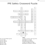 PPE Safety Crossword Puzzle WordMint