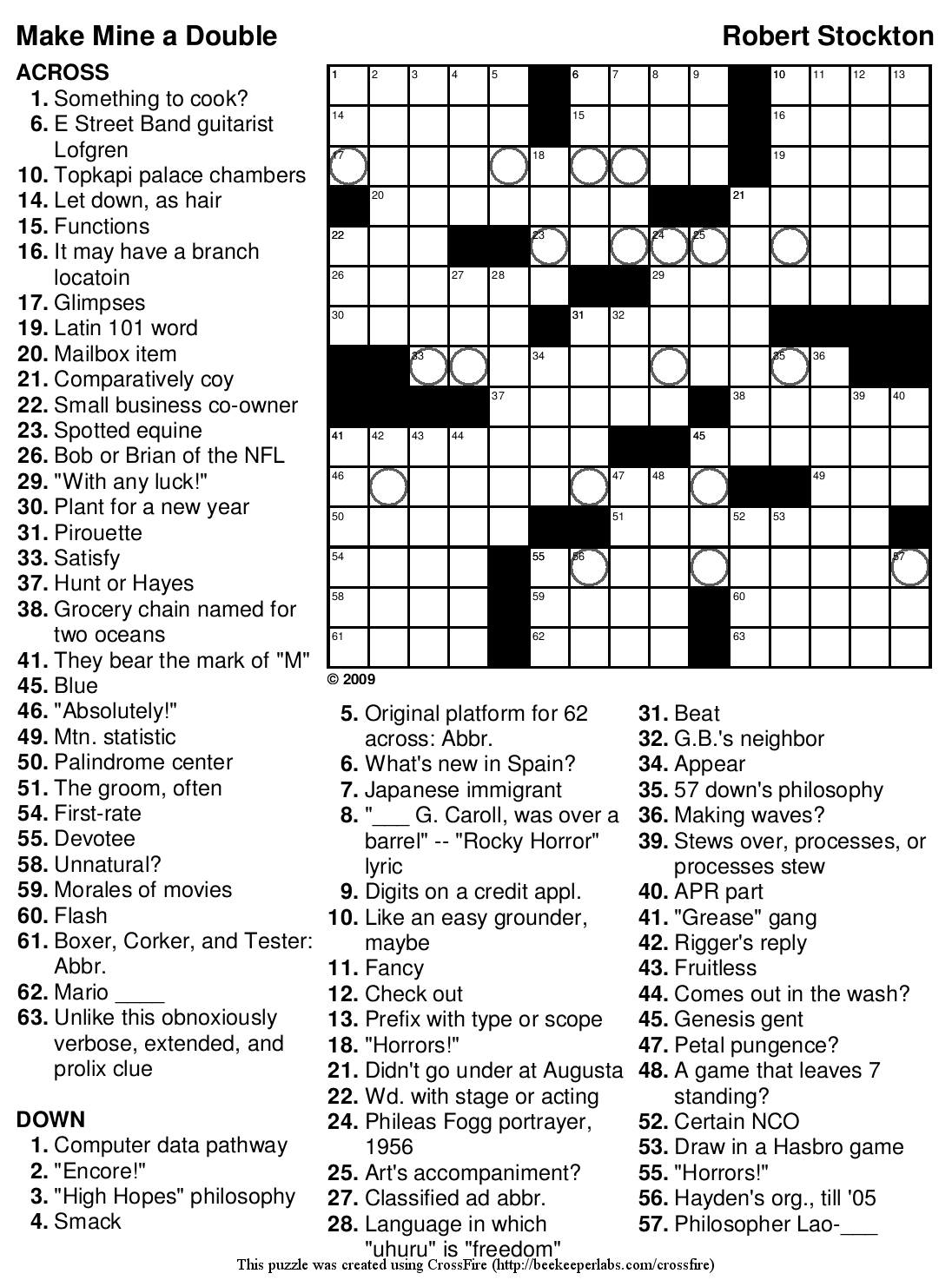 Printable Crossword Hard Printable Crossword Puzzles