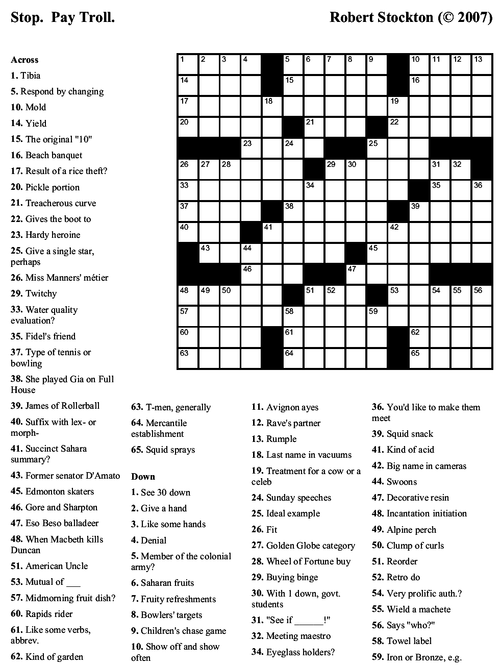 Printable Crossword Puzzles Beginners Printable Crossword Puzzles