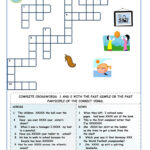Verb Tense Crossword Puzzle Worksheet Printable Grammar Crossword