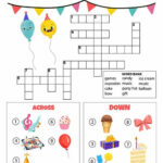 Birthday Crossword Puzzle For Kids Printable Mrs Merry