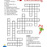 Christmas Decorations Crossword Christmas Crossword Christmas