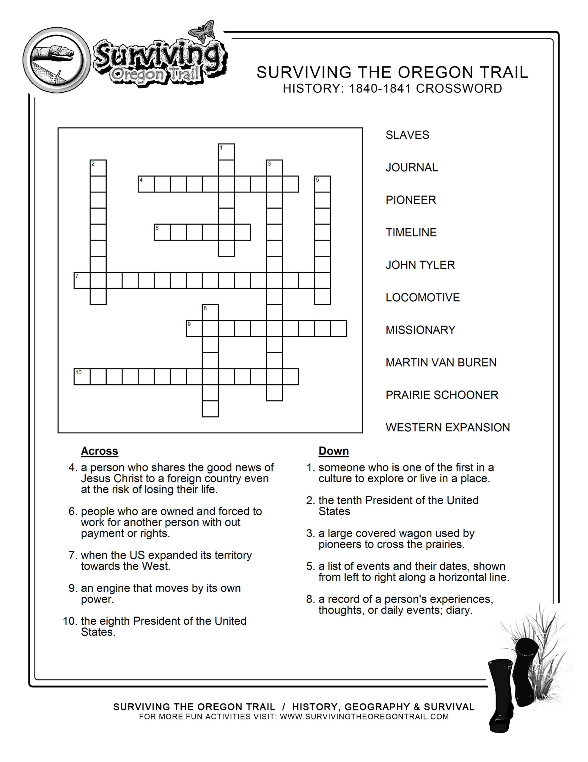 Crossword Puzzle Printable 6th Grade Printable Crossword Puzzles 