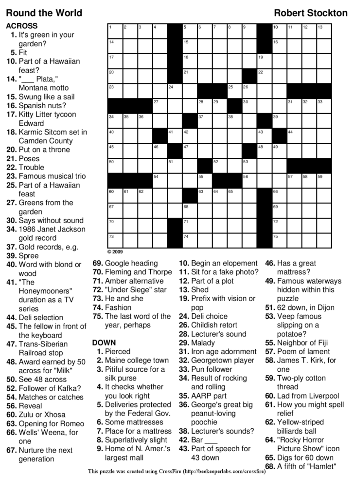 FREE Printable Big Print Crossword Puzzles: Crossword Puzzles With Big Letters And Spaces, Suitable For People With Vision Problems