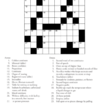 Free Easy Printable Crossword Puzzles For Adults With Answers
