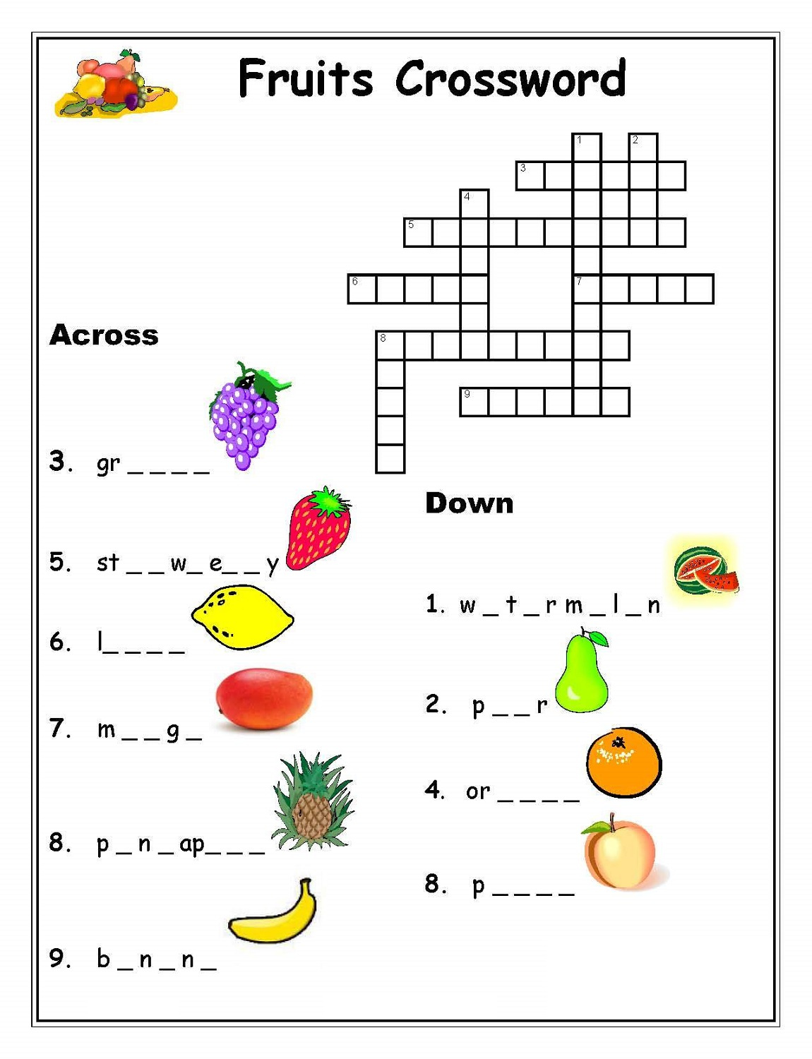 Kids Crossword Puzzles To Print Activity Shelter