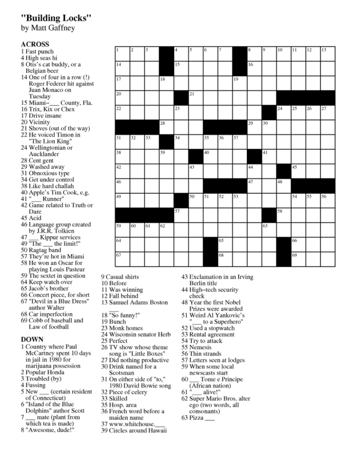 FREE Printable Crossword Puzzles For Kids PDF