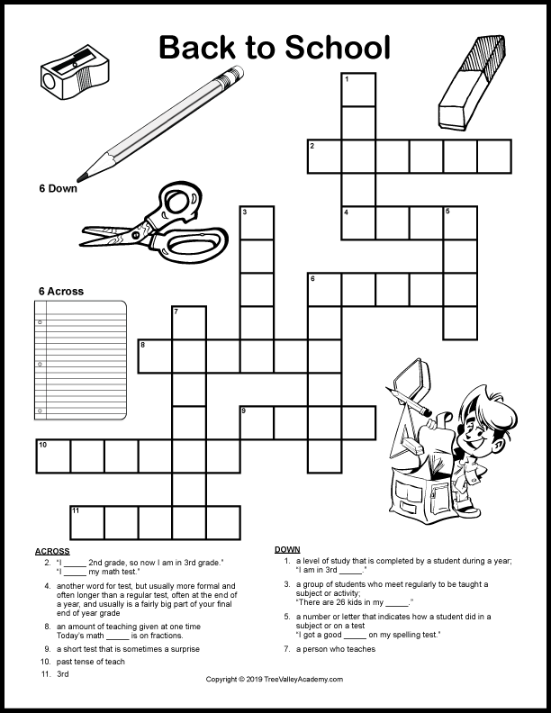 Sixth Grade Crossword Puzzle Wordmint Printable Crosswords For 6th 