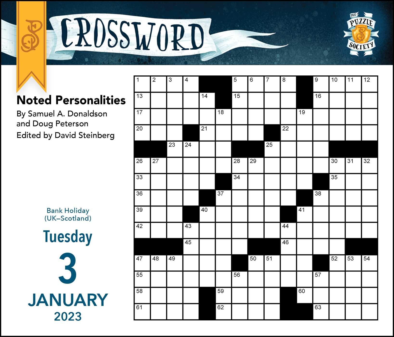 The Puzzle Society Crossword 2023 Day to Day Calendar Book Summary 