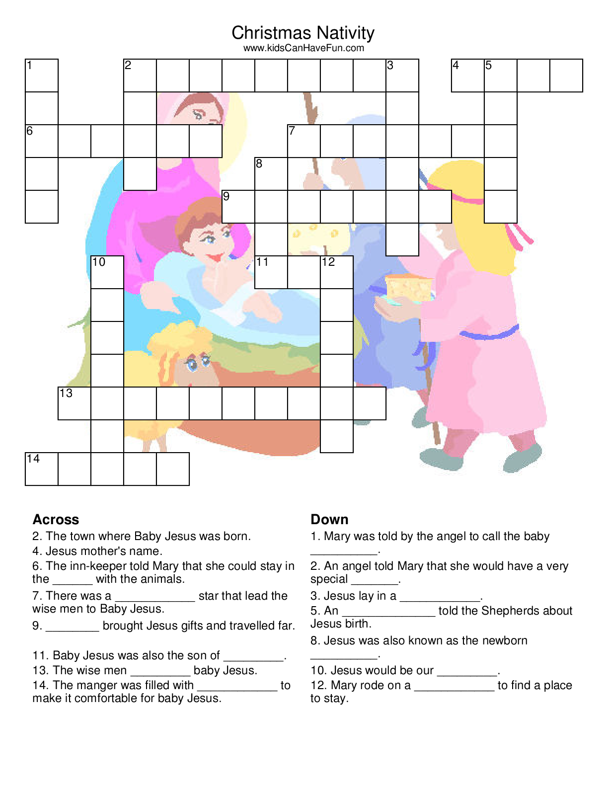 Christmas Crosswords For Kids