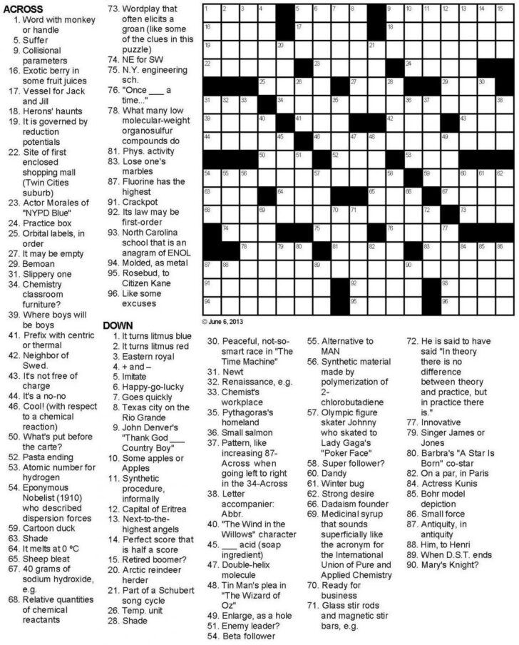 High School Crossword Puzzles PDF