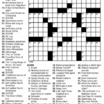 Daily Crossword Puzzle Printable Thomas Joseph Printable Crossword