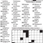Dashing Printable Thomas Joseph Crossword Puzzle For Today Stone Website