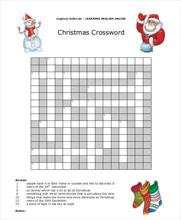 Free Printable Crossword Puzzle 14 Free PDF Documents Download