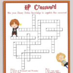 Free Printable Harry Potter Crossword Lovely Planner