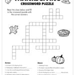 Free Printable Thanksgiving Crossword Puzzle Pjs And Paint
