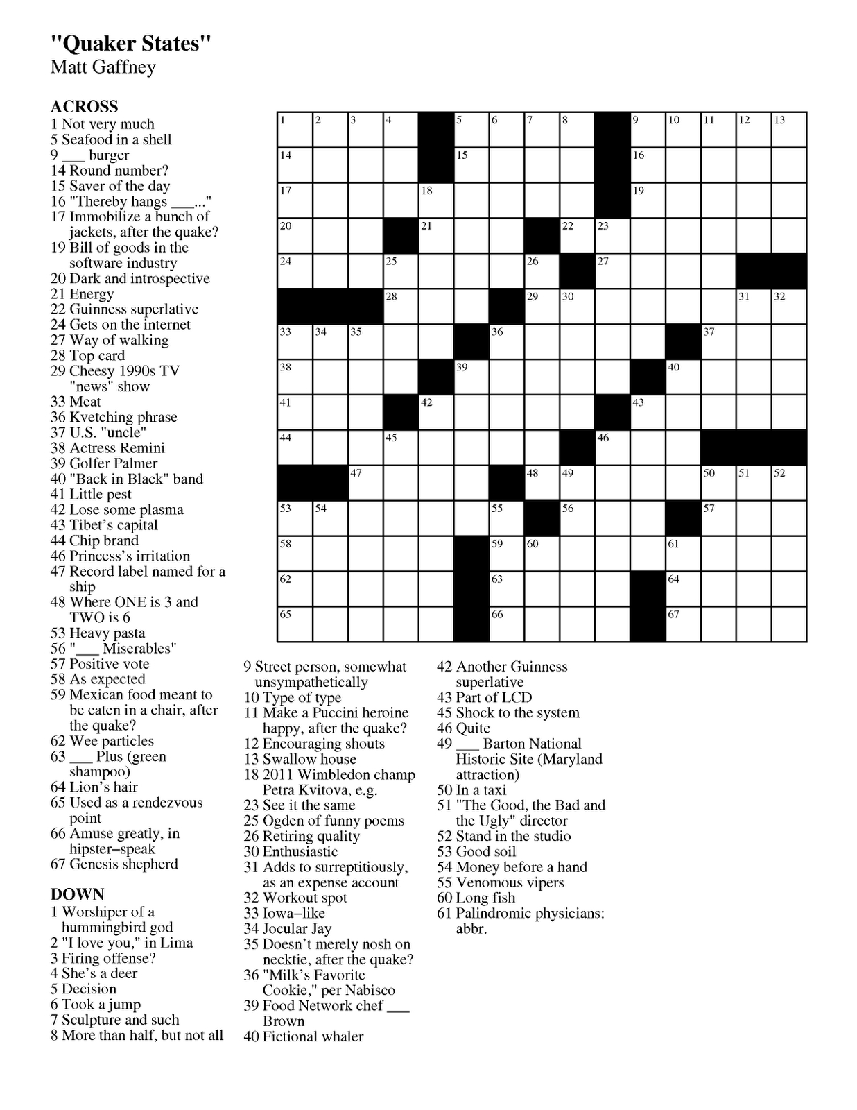 La Times Printable Crossword Puzzle Printable Crossword Puzzles