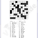 Math Crossword Puzzles For Kids Worksheets 99Worksheets