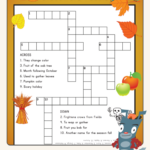 This Colorful Fall Crossword Puzzle Is A Fun Way To Practice Spelling